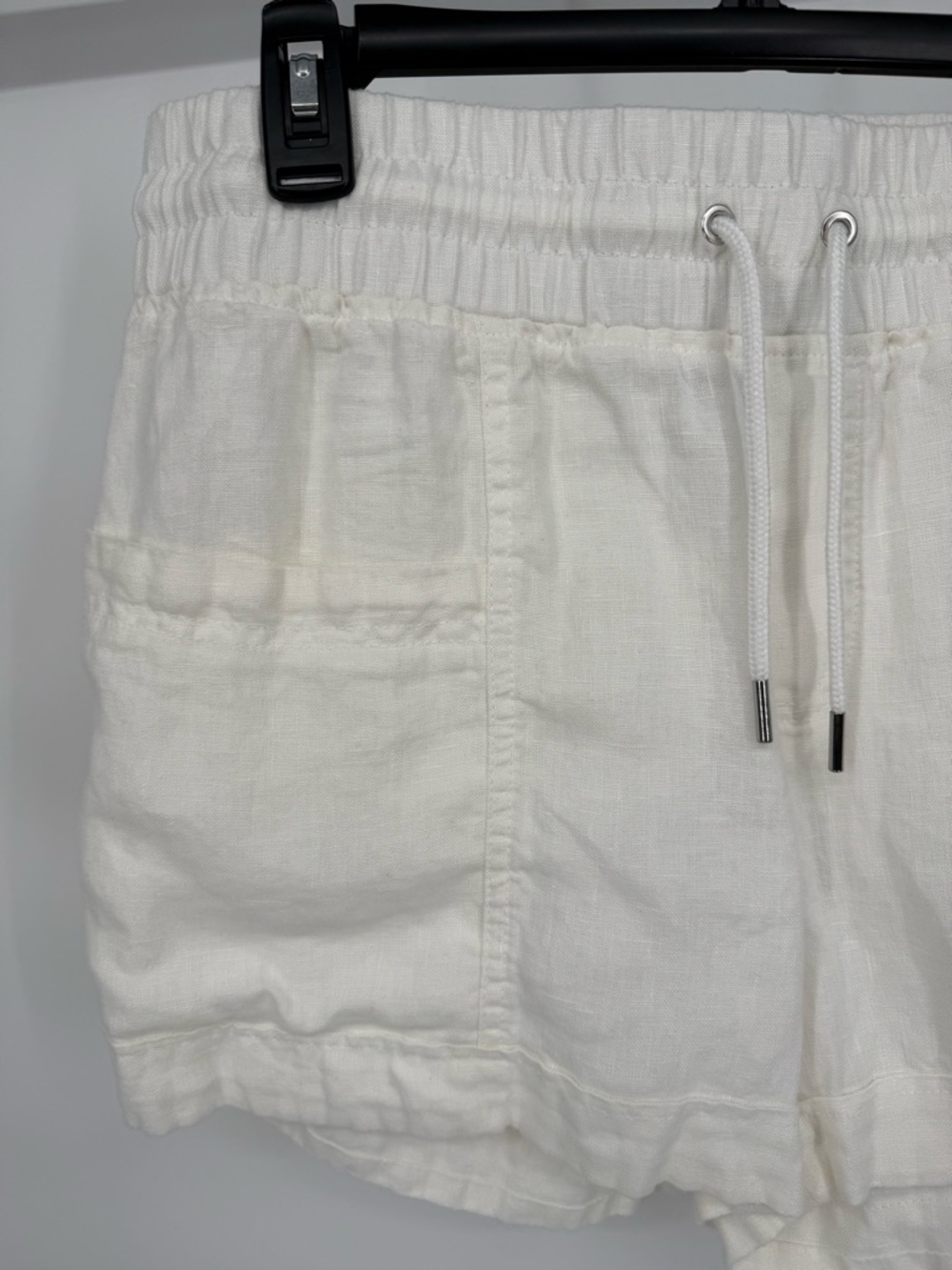 Athleta Cabo Linen 4” Shorts 10 Pull On Drawstring Summer Beach Resort Shorts‎ - Picture 8 of 14